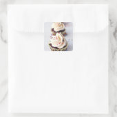 Sprinkle Cupcakes Quadratischer Aufkleber (Tasche)