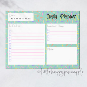 Sprinkle Daily Planner Notepad Notizblock