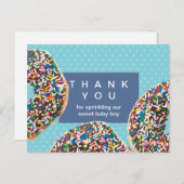 Sprinkle Deine Baby-Dusche Vielen Dank Postkarte (Vorne/Hinten)