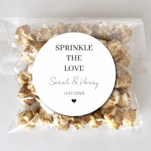 Sprinkle Die Personalisierte Hochzeit der Liebe Runder Aufkleber