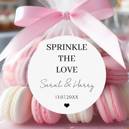 Sprinkle Die Personalisierte Hochzeit der Liebe Runder Aufkleber