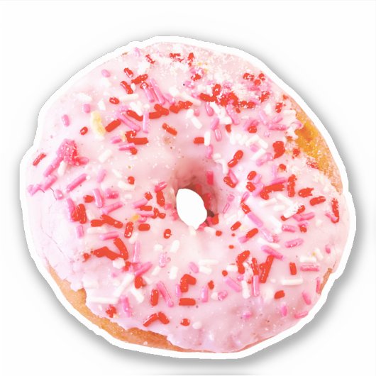 Sprinkle Donut Aufkleber (Vorderseite)
