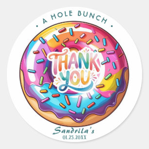 Sprinkle-Donut-Danke-für-eine-große-Menge Runder Aufkleber