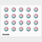 Sprinkle-Donut-Dankeschön-Sticker Runder Aufkleber (Blatt)