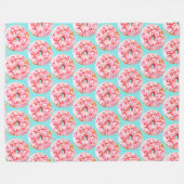 Sprinkle Donut Fleecedecke (Vorderseite (Horizontal))