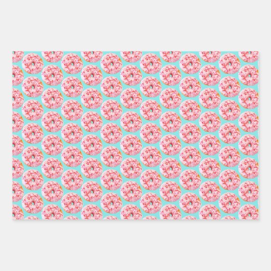 Sprinkle Donut Geschenkpapier Set (Vorderseite)
