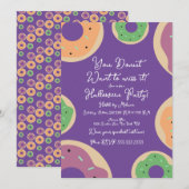 Sprinkle Donut Halloween-Party Script Einladung (Vorne/Hinten)