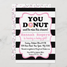 Sprinkle Donut Kinderdusche Einladung