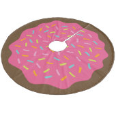 Sprinkle Donut Niedlicher Weihnachtsbaumrock Fleece Weihnachtsbaumdecke (Schrägansicht)