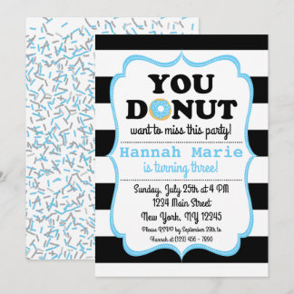 Sprinkle Donut Party Einladung zum Geburtstag