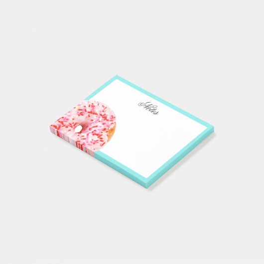 Sprinkle Donut Post-it Klebezettel (angewinkelt)