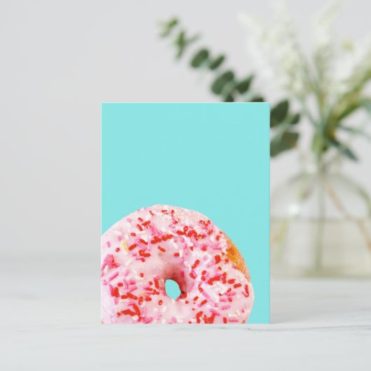 Sprinkle Donut Postkarte (Stehend Vorderseite)