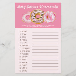 Sprinkle Donut | Word Scramble | Baby Shower Game