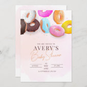 Sprinkle Donuts Baby Dusche Pink Girl Babydusche Einladung (Vorne/Hinten)