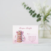 Sprinkle Donuts Pink Ribbon Babydusche Umschließun Begleitkarte (Stehend Vorderseite)