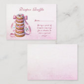 Sprinkle Donuts Pink Ribbon Babydusche Umschließun Begleitkarte (Vorne/Hinten)