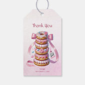 Sprinkle Donuts Pink Ribbon Gift Tag Geschenkanhänger (Rückseite)