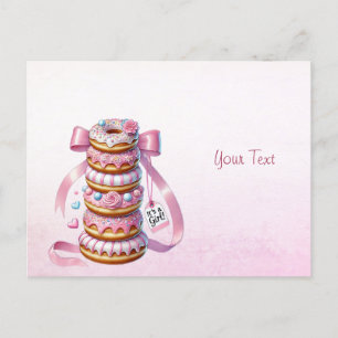 Sprinkle Donuts Pink Ribbon Postkarte
