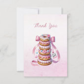 Sprinkle Donuts Rosa Band Danke Karte (Vorderseite)
