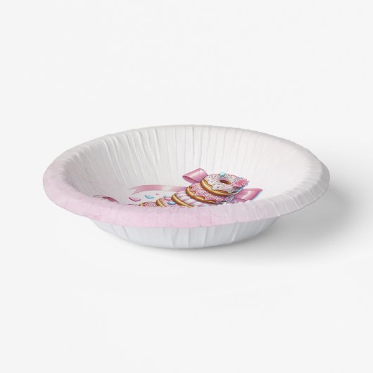Sprinkle Donuts rosa Band Papier Bowl Pappteller (Gewinkelt)
