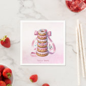 Sprinkle Donuts Rosa Ribbon Napkins Serviette (Beispiel)