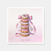 Sprinkle Donuts Rosa Ribbon Napkins Serviette (Vorderseite)
