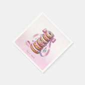 Sprinkle Donuts Rosa Ribbon Napkins Serviette (Ecke)