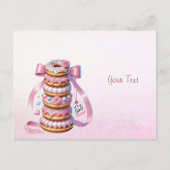 Sprinkle Donuts Rosa Ribbon Postkarte (Vorderseite)