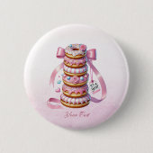 Sprinkle Donuts rosa Ribbon-Taste Button (Vorderseite)