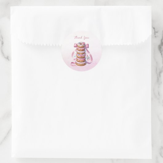 Sprinkle Donuts Rosa Schleife Sticker (Tasche)