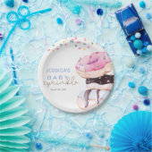 Sprinkle Donuts Wasserfarbenblaue Babydusche Pappteller (Party)