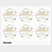 Sprinkle Dots Babydusche Runder Aufkleber (Blatt)