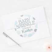 Sprinkle Dots Babydusche Runder Aufkleber (Umschlag)