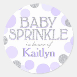 Sprinkle Dots Babydusche Runder Aufkleber
