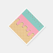 Sprinkle-Drip-Eiscreme-Kegel-Party Serviette (Ecke)
