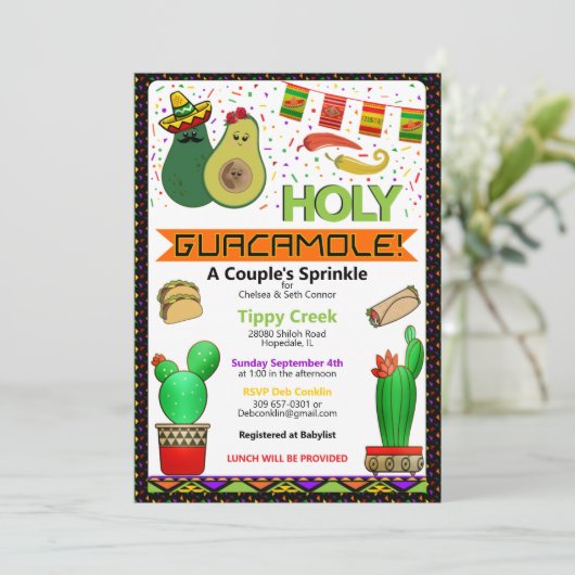 Sprinkle-Dusche Einladung (Stehend Vorderseite)