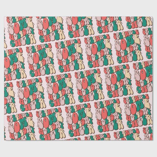 Sprinkle etwas Urlaub Cheer Funny Retro Weihnachte Geschenkpapier (Flach)