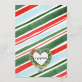 Sprinkle Gingerbread, Blue Holiday 1st Birthday Einladung (Rückseite)