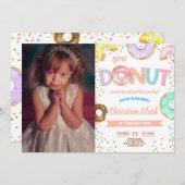 Sprinkle Girl Geburtstag mit Foto Einladung (Vorne/Hinten)