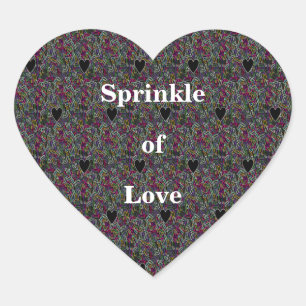Sprinkle Hörglühen Herz-Aufkleber