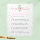 Sprinkle Ice Creme Over oder Under Dusche Game Pac Notizblock