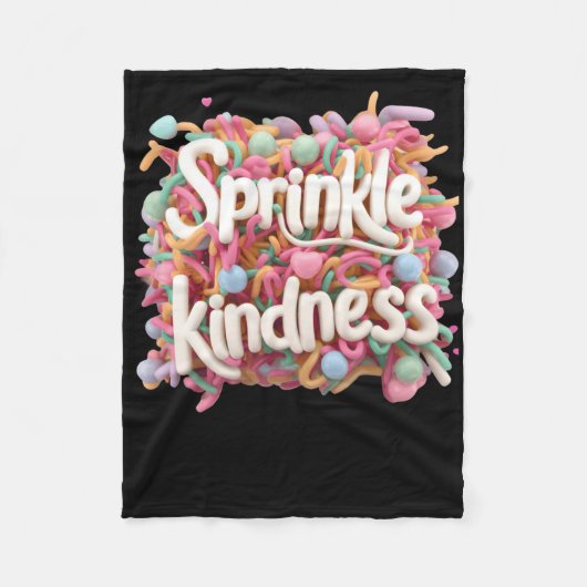 Sprinkle Kindness - 3d - Kindness S Sticker Fleecedecke (Vorderseite)