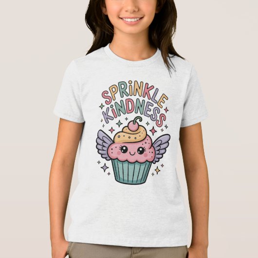 Sprinkle Kindness | Cupcake Tri-Blend Shirt (Vorderseite)