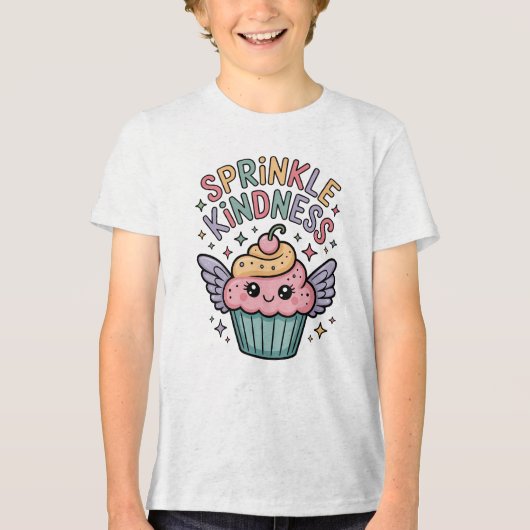 Sprinkle Kindness | Cupcake Tri-Blend Shirt (Vorderseite)