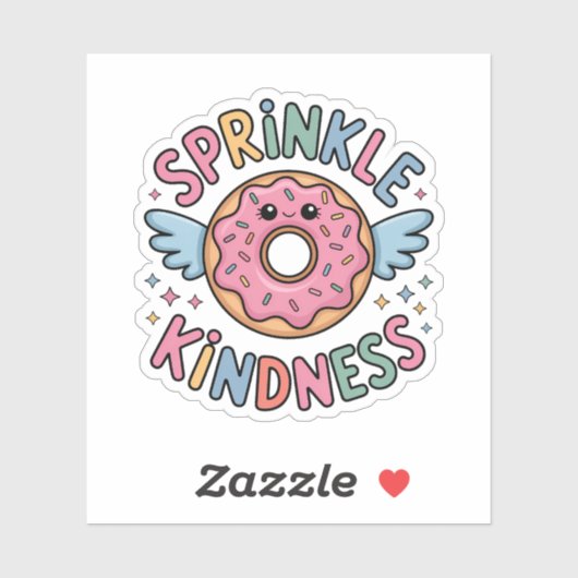 Sprinkle Kindness | Donut Aufkleber (Blatt)