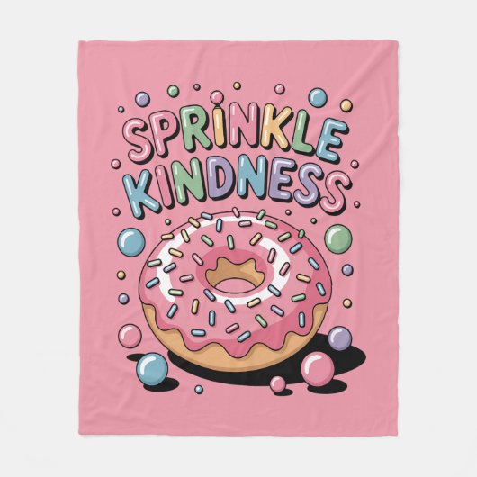 Sprinkle Kindness | Donut Fleecedecke (Vorderseite)
