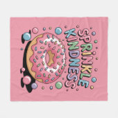 Sprinkle Kindness | Donut Fleecedecke (Vorderseite (Horizontal))