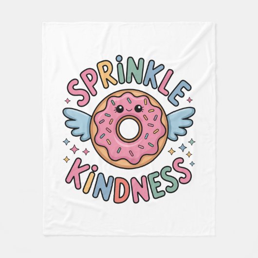 Sprinkle Kindness | Donut Fleecedecke (Vorderseite)