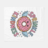 Sprinkle Kindness | Donut Fleecedecke (Vorderseite (Horizontal))
