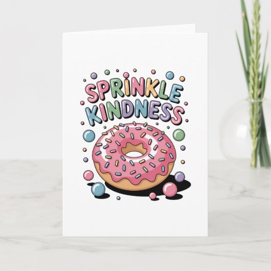 Sprinkle Kindness | Donut Karte (Vorderseite)